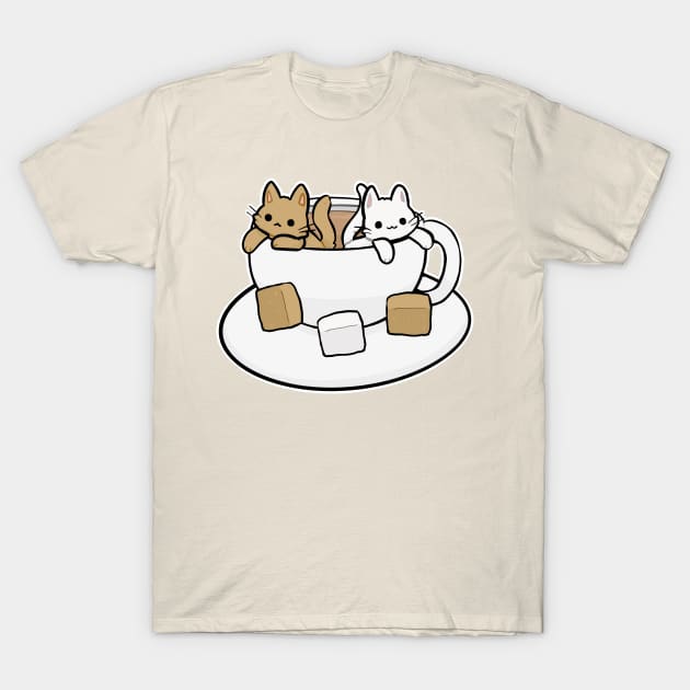 Tea cats T-Shirt by nekomachines